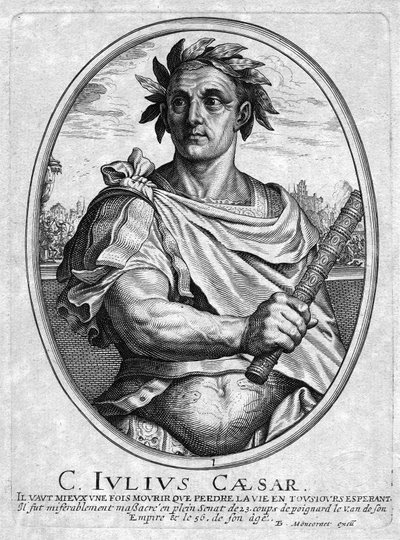 Julius Caesar, engraved by Baltazar Moncornet by French School